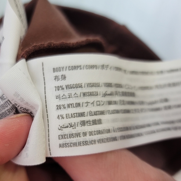 ABERCROMBIE & FITCH SWEETHEART POINTE SLEEVELESS DRESS IN BROWN, SZ MEDIUM TALL - Picture 11 of 11